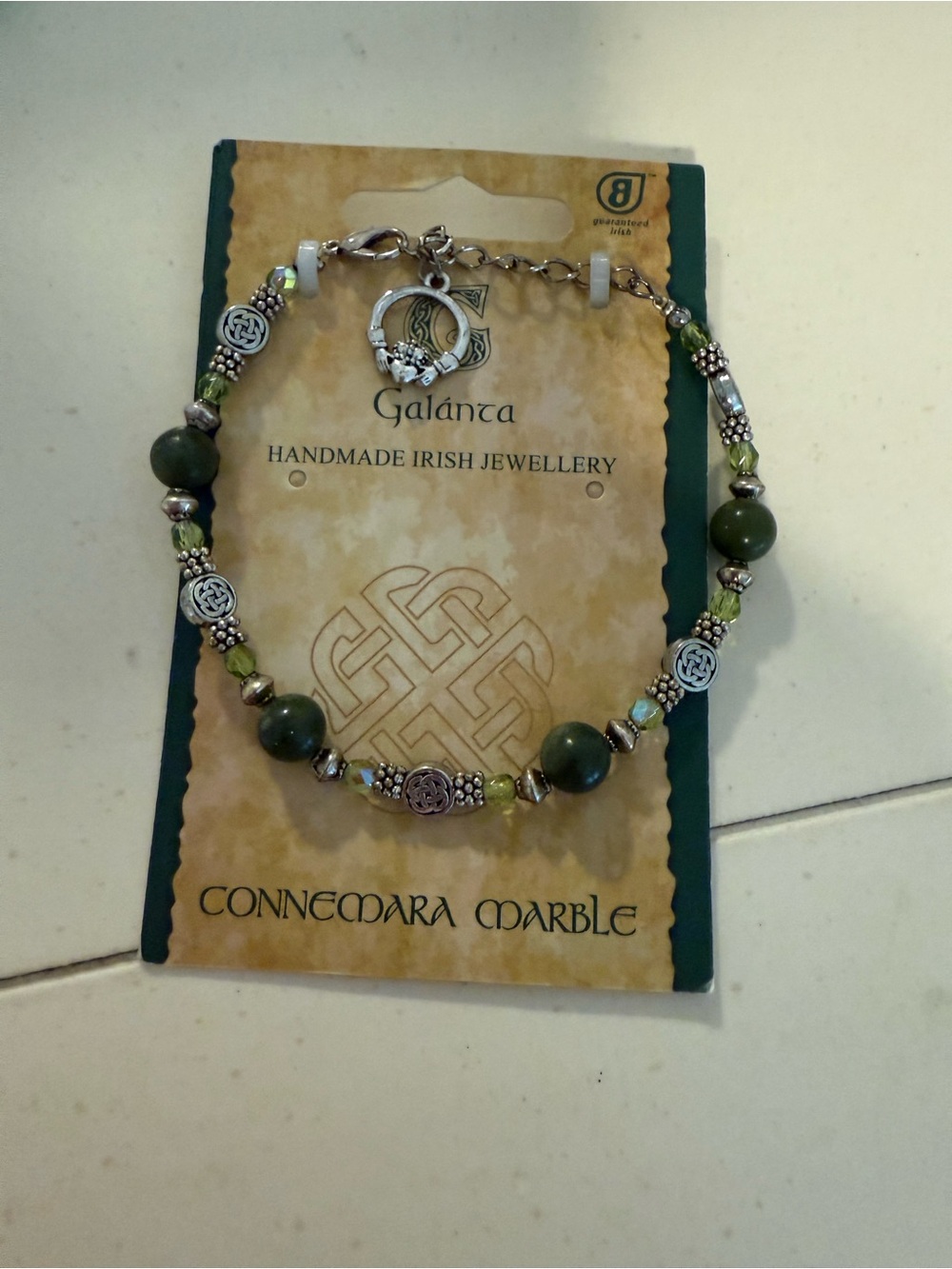 Connemara Marble Green Beaded Bracelet